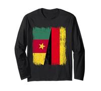 Demi-Drapeau Cameroun Allemagne Patrimoine Allemand du Cameroun Manche Longue