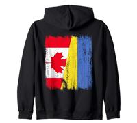Demi-Drapeau Canada Ukraine Patrimoine Canadien ukrainien Sweat à Capuche
