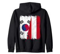 Demi-Drapeau Corée du Sud Autriche Héritage autrichien Sweat à Capuche