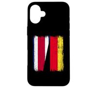 Demi Drapeau Costa Rica Allemagne Patrimoine Allemand du Costa Rica Coque pour iPhone 16 Plus
