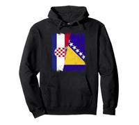 Demi Drapeau Croatie Bosnie-Herzégovine Sweat à Capuche