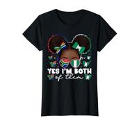 Demi Drapeau d'Afrique du Sud Nigérian Nigeria pour Filles T-Shirt Graphique avec Valeur