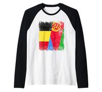 Demi-Drapeau de Belgique Erythrée Patrimoine érythréen Manche Raglan