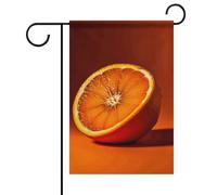 Demi-drapeau de jardin orange double face qui ne se décolore pas, 30,5 x 45,7 cm, petit drapeau décoratif pour extérieur, terrasse, pelouse, porche, décoration de ferme