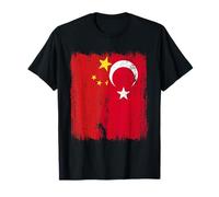 Demi-Drapeau de la Chine Turquie Turquie T-Shirt