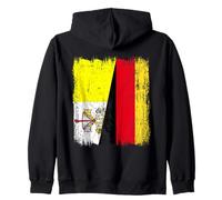 Demi Drapeau de la Cité du Vatican Allemagne Sweat à Capuche