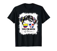 Demi Drapeau de la Colombie Dominicaine et colombienne pour Fille T-Shirt