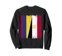 Demi-Drapeau de la Colombie et de l'Égypte Patrimoine égyptien colombien Sweatshirt