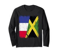 Demi-Drapeau de la France Jamaïque Patrimoine jamaïcain français Manche Longue
