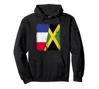 Demi-Drapeau de la France Jamaïque Patrimoine jamaïcain français Sweat à Capuche