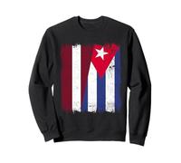 Demi Drapeau de la Lettonie Cuba Patrimoine cubain letton Sweatshirt