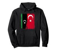 Demi-Drapeau de la Libye, Turquie, Patrimoine Turc libyen Sweat à Capuche