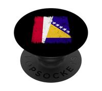 Demi Drapeau de la Pologne Bosnie-Herzégovine PopSockets PopGrip Adhésif