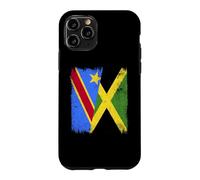 Demi Drapeau de la République démocratique du Congo Jamaïque Coque pour iPhone 11 Pro