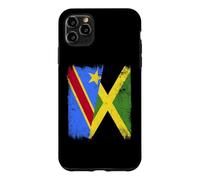 Demi Drapeau de la République démocratique du Congo Jamaïque Coque pour iPhone 11 Pro Max