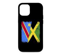 Demi Drapeau de la République démocratique du Congo Jamaïque Coque pour iPhone 12/12 Pro