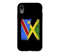 Demi Drapeau de la République démocratique du Congo Jamaïque Coque pour iPhone XR
