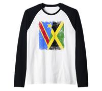 Demi Drapeau de la République démocratique du Congo Jamaïque Manche Raglan