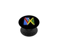 Demi Drapeau de la République démocratique du Congo Jamaïque PopSockets PopGrip Adhésif