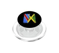 Demi Drapeau de la République démocratique du Congo Jamaïque PopSockets PopGrip pour MagSafe