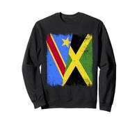 Demi Drapeau de la République démocratique du Congo Jamaïque Sweatshirt