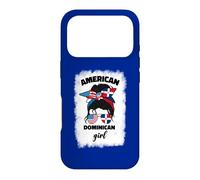 Demi Drapeau de la République Dominicaine américaine pour Fille et Femme Coque pour iPhone 17 Pro