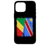 Demi drapeau de la République du Congo Congo Coque pour iPhone 16 Pro Max