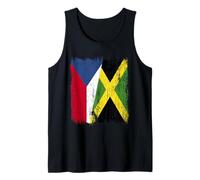 Demi-Drapeau de la République tchèque Jamaïque Patrimoine jamaïcain Débardeur