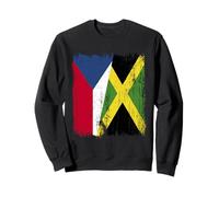 Demi-Drapeau de la République tchèque Jamaïque Patrimoine jamaïcain Sweatshirt