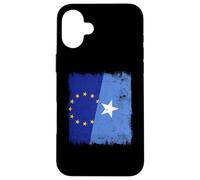 Demi-Drapeau de la Somalie Union européenne Fierté somalienne Coque pour iPhone 16 Plus