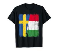 Demi-drapeau de la Suède et de l'Italie Fierté suédoise italienne T-Shirt
