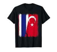 Demi-Drapeau de la Thaïlande Turquie Turquie Turquie T-Shirt