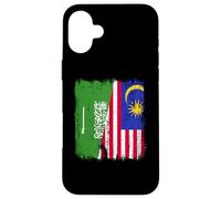 Demi-Drapeau de l'Arabie Saoudite Malaisie Patrimoine malaisien Coque pour iPhone 16 Plus