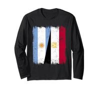Demi-Drapeau de l'Argentine Egypte Patrimoine égyptien Argentin Manche Longue