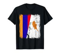 Demi-Drapeau de l'Arménie Chypre Arménien Patrimoine chypriote T-Shirt