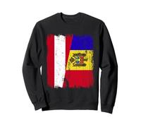 Demi-Drapeau de l'Autriche de la Moldavie - Patrimoine moldave Sweatshirt