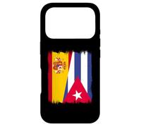 Demi-Drapeau de l'Espagne Cuba Fierté cubaine Espagnol Patrimoine CU Coque pour iPhone 17 Pro