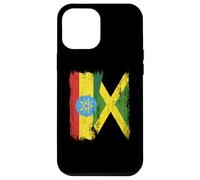 Demi-Drapeau de l'Éthiopie Jamaïque Patrimoine éthiopien jamaïcain Coque pour iPhone 12 Pro Max