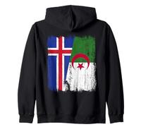 Demi-Drapeau de l'Islande Algérie Patrimoine islandais algérien Sweat à Capuche
