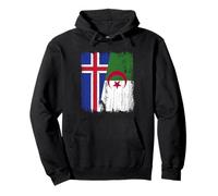 Demi-Drapeau de l'Islande Algérie Patrimoine islandais algérien Sweat à Capuche
