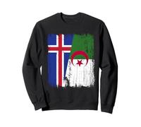 Demi-Drapeau de l'Islande Algérie Patrimoine islandais algérien Sweatshirt