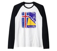 Demi Drapeau de l'Islande Bosnie-Herzégovine Manche Raglan