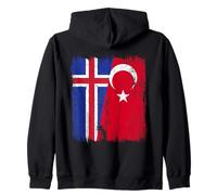 Demi-Drapeau de l'Islande Turquie Turquie Turquie Sweat à Capuche