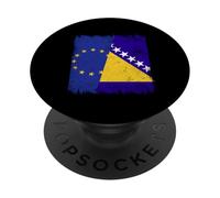 Demi-Drapeau de l'UE Bosnie-Herzégovine Union européenne Bosnie PopSockets PopGrip Adhésif