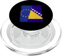 Demi-Drapeau de l'UE Bosnie-Herzégovine Union européenne Bosnie PopSockets PopGrip pour MagSafe