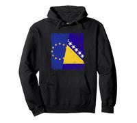 Demi-Drapeau de l'UE Bosnie-Herzégovine Union européenne Bosnie Sweat à Capuche