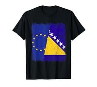 Demi-Drapeau de l'UE Bosnie-Herzégovine Union européenne Bosnie T-Shirt