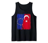 Demi-Drapeau de l'UE Turquie Turquie Europe Patrimoine Turc Débardeur