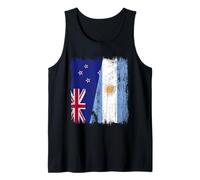 Demi drapeau de Nouvelle-Zélande Argentine Kiwi racines argentines Débardeur