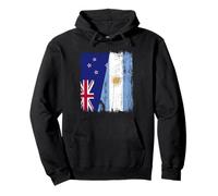 Demi drapeau de Nouvelle-Zélande Argentine Kiwi racines argentines Sweat à Capuche